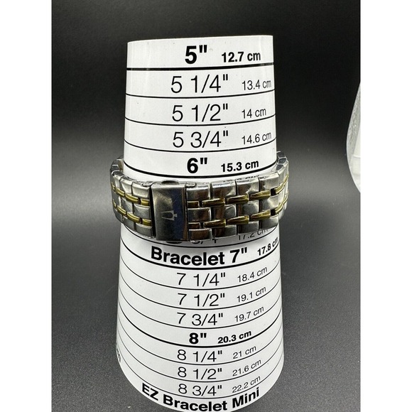 Bulova Two Tone Stainless Steel / Gold Plated Men's Dress Watch 98B134 Works - Picture 8 of 9